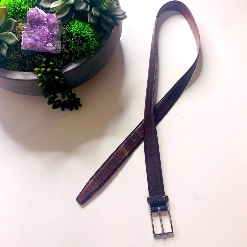 Coach Handcrafted Tumbled Cowhide Mocha Brown Belt women’s 36”